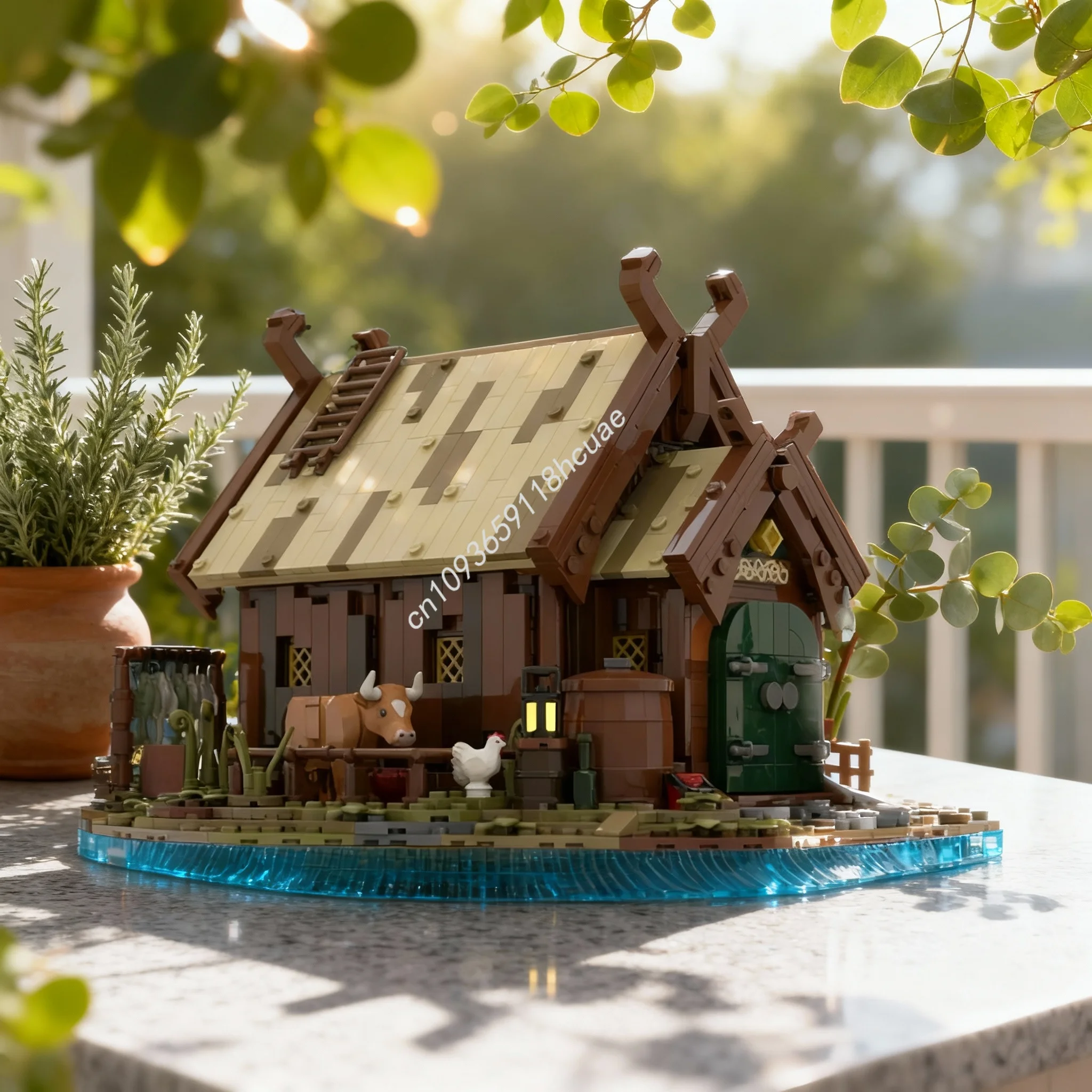 1421 Teile MOC Rohan Kriegerhaus Hobbit Herr der Ringe Modell Spielzeug Weihnachtsgeschenke Bausteine Architektur Idee Bildung Image