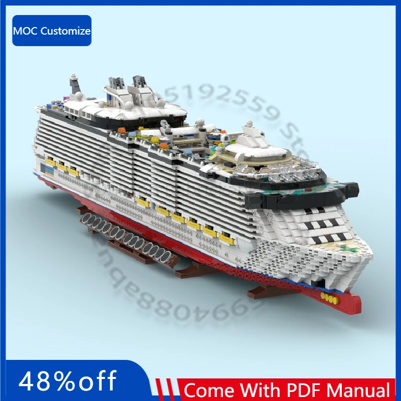 6646-teiliges Kriegsserien-Set Oasis of the Seas MOC Anpassbares Modulares Baustein-Modell Einfaches DIY Montage-Spielzeug für Jungen Geschenk Image