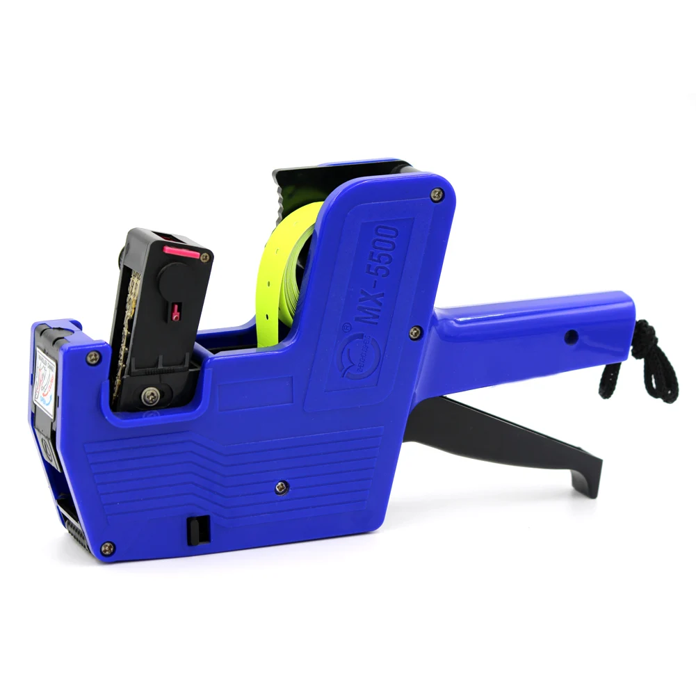 MX-5500 Preisschild-Etikettierer, 1-Linien-Etikett, 8-stellige numerische Etikettenpistole, 1 Tinte, Kunststoff, zufällige Farbe, für Einzelhandelsgeschäfte, Lebensmittelgeschäfte Image