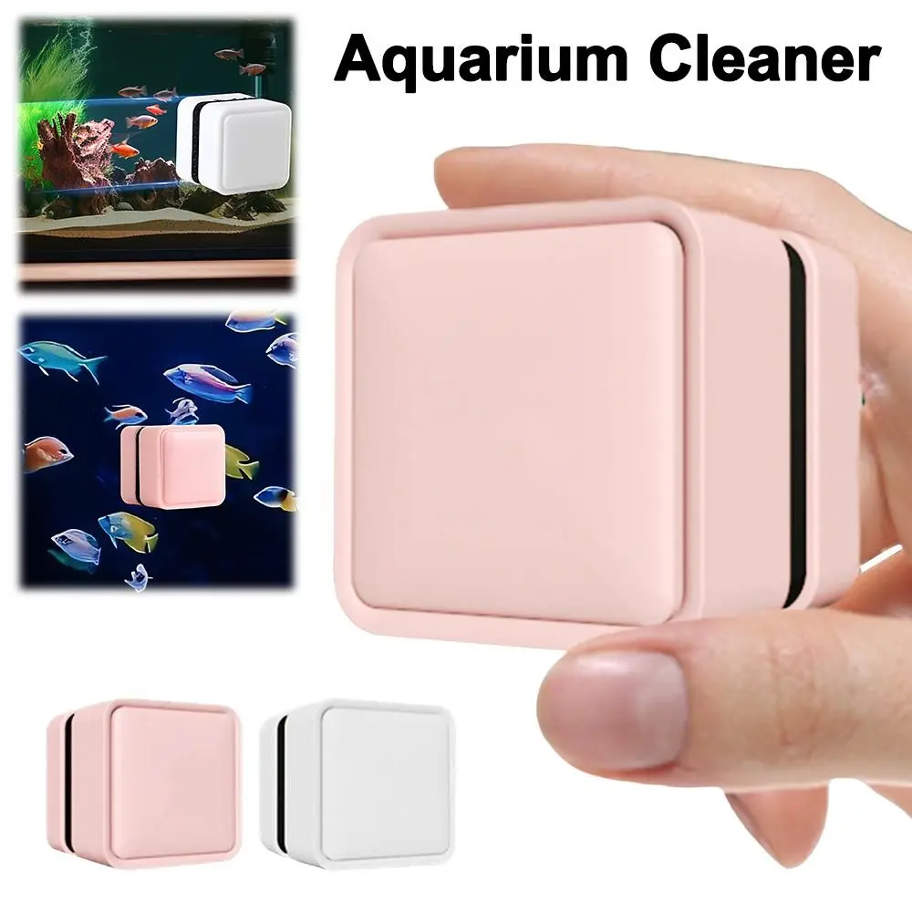 Langlebiger Magnetischer Aquarium-Glasreiniger Bürste Mini Kratzfester Aquariumreiniger Quadratischer Algenentferner für Fischbecken Image