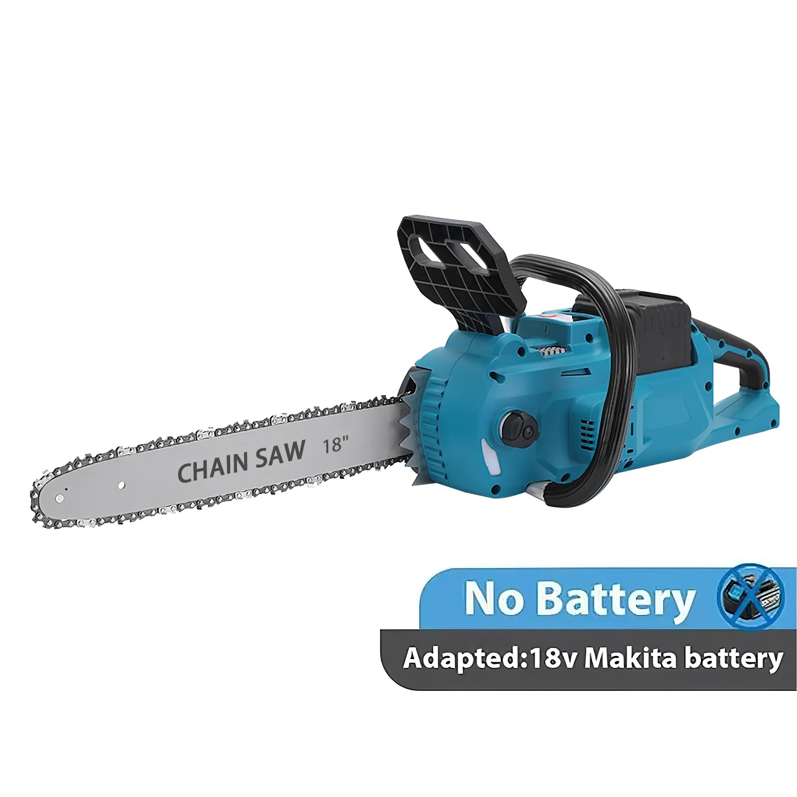 9980W 18 Zoll bürstenlose elektrische Kettensäge, elektrische Akku-Säge, Holzbearbeitungs-Elektrowerkzeug, geeignet für Makita 21V Akku. Image