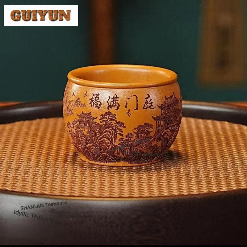 160 ml Yixing Lila Ton Teetasse Boutique Tee Schüssel Becher Tee-tasting Meditation Tasse Jianzhan Master Tassen Haushalt Drink handwerk Image