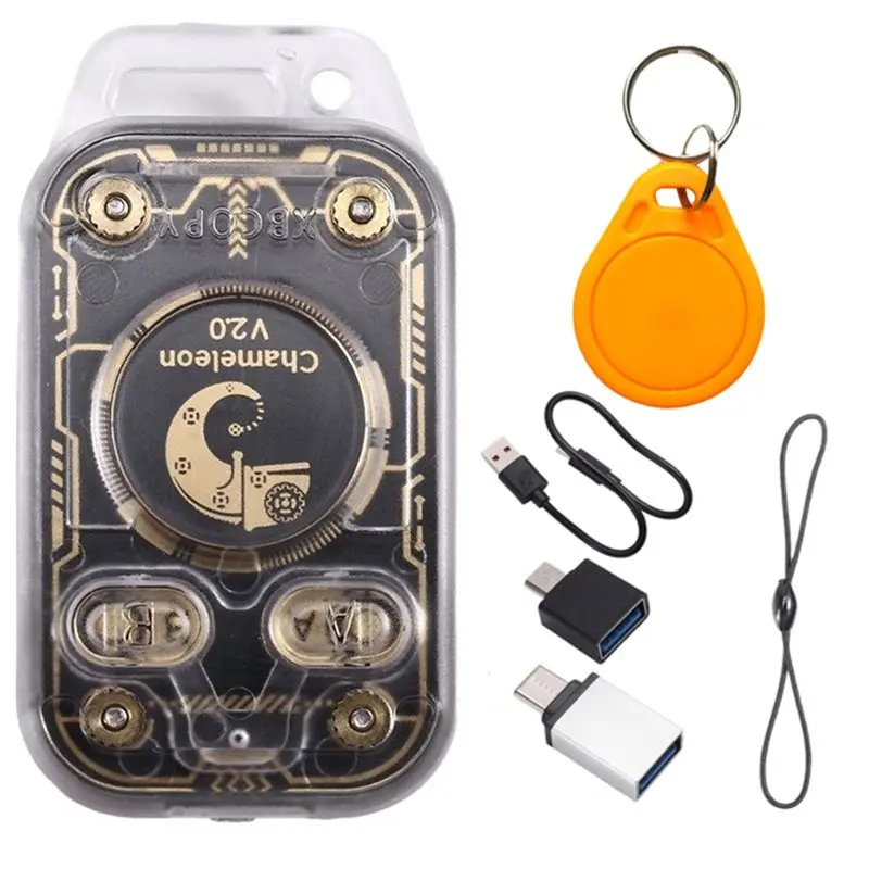 A25P Chameleon Ultra V2.0 RFID Smart Chip Reader Emulator + 1XUID Schlüsselanhänger NFC-Duplikator 125K 13,56MHz Kartendecodierer Image