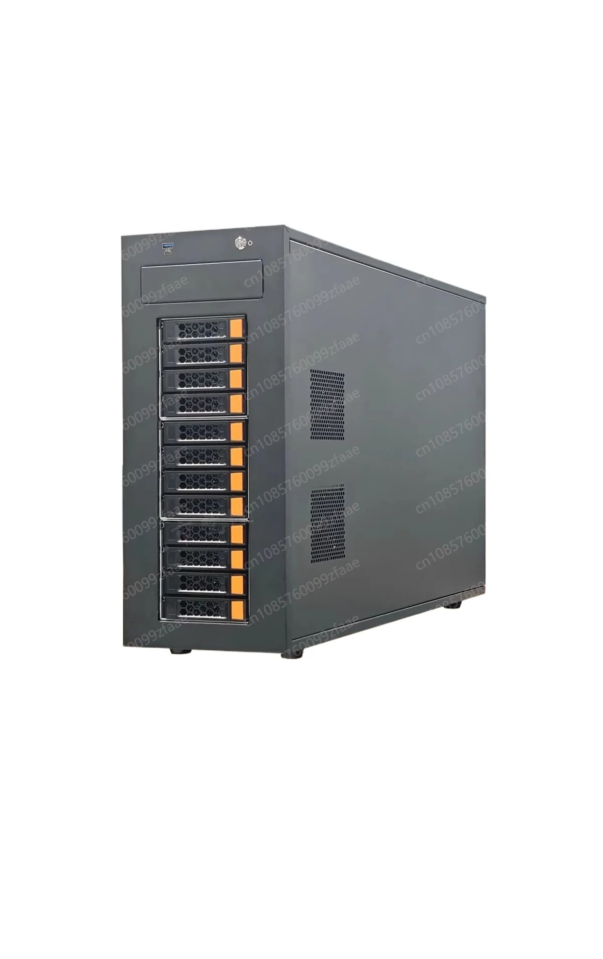 12-Bay Tower-Speicherserver-Gehäuse, Unterstützt EATX-Motherboard & Hot-Swap HDD/SSD, Multi-Erweiterungs-Rackmount-Gehäuse Image