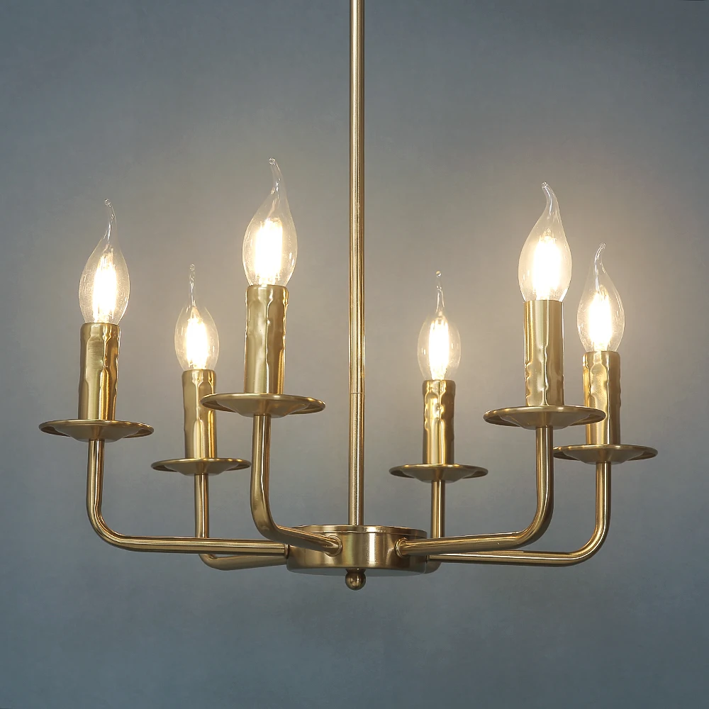 Wohnzimmer Deckenleuchter Beleuchtung Retro Loft Amerikanischer Stil Gold Deckenleuchter Haushalt Esszimmer Licht Image