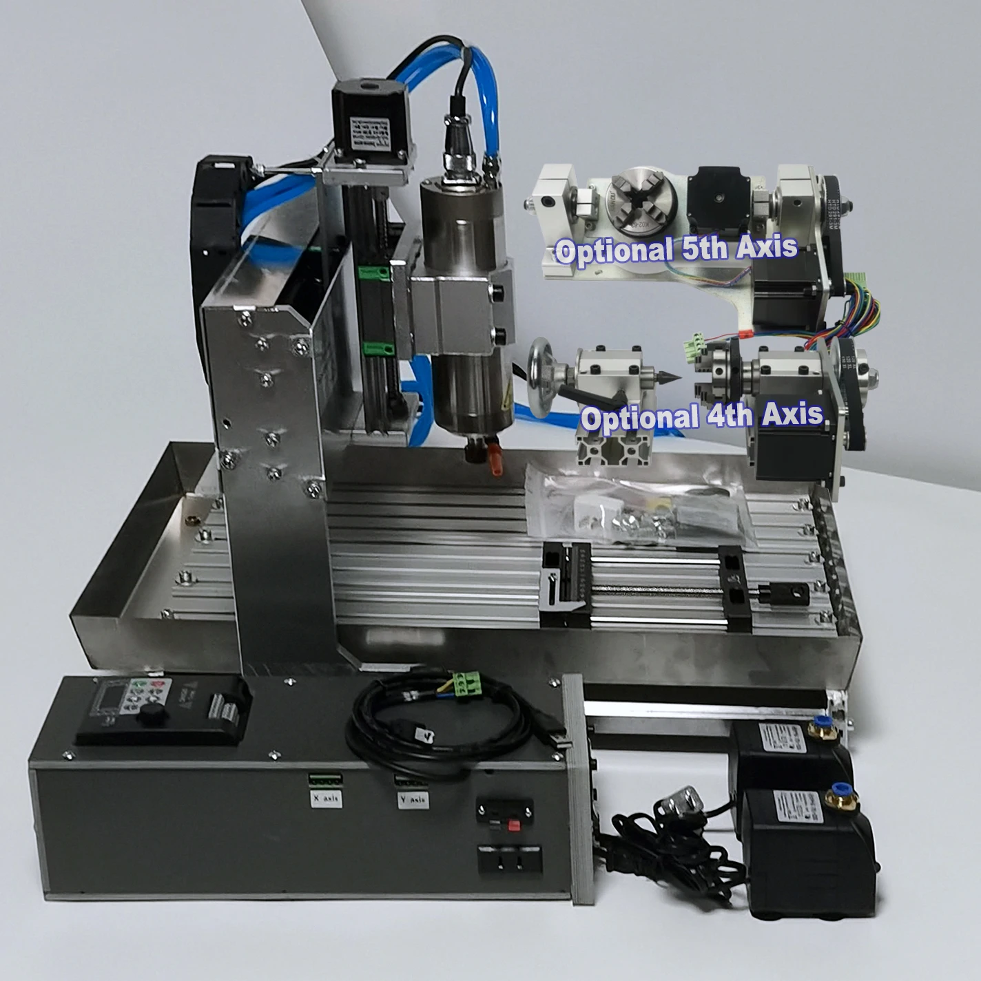 Wassergekühlte Aluminium-Graviermaschine 500x800mm 1,5/2,2KW 3-5-Achsen Holz-CNC-Fräse 5080 Metall-Gravierer Bohr- und Fräsdrehmaschine Image