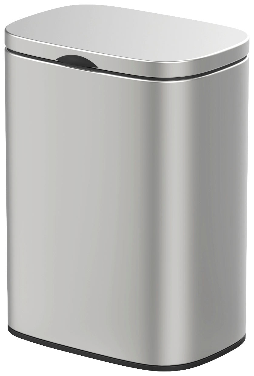 Kosmetikeimer WENKO "Sare", silber (silberfarben), B:21,5cm H:29,5cm T:19cm, Edelstahl, Mülleimer, Kosmetikeimer, zur Befestigung an der Wand, 5 Liter
