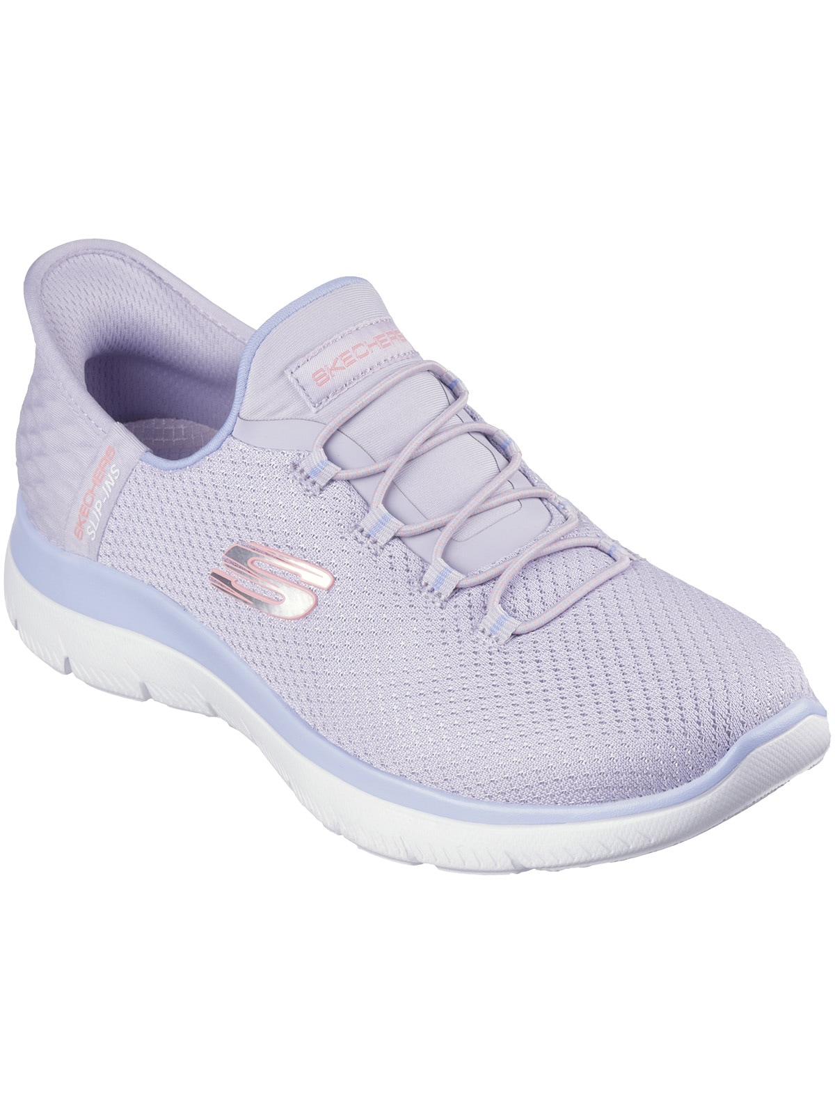 Wanderschuh SKECHERS "Freizeitschuhe 150123-LAV Skechers Slip-ins", Damen, Gr. 41, lila (violett), Obermaterial: 100% Synthetik synthetic., Schuhe Wanderschuh