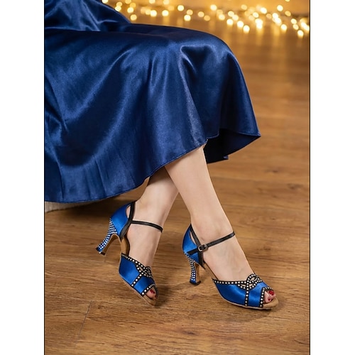 professioneller Damen-Ballsaal Lateinamerikanische Tanzschuhe – Tanzschuhe mit Absatz für Wettbewerbe und formelle Tanzveranstaltungen Image