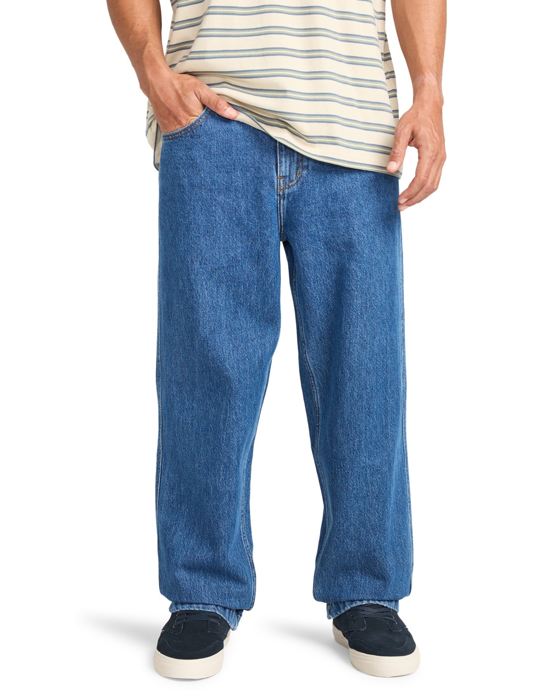 Straight-Jeans BILLABONG "Gold Coast Denim", Herren, Gr. 32(M), ocean wash, Obermaterial: 80% Walkfrottier, 20% Walkfrottier;, Jeans Straight-Jeans