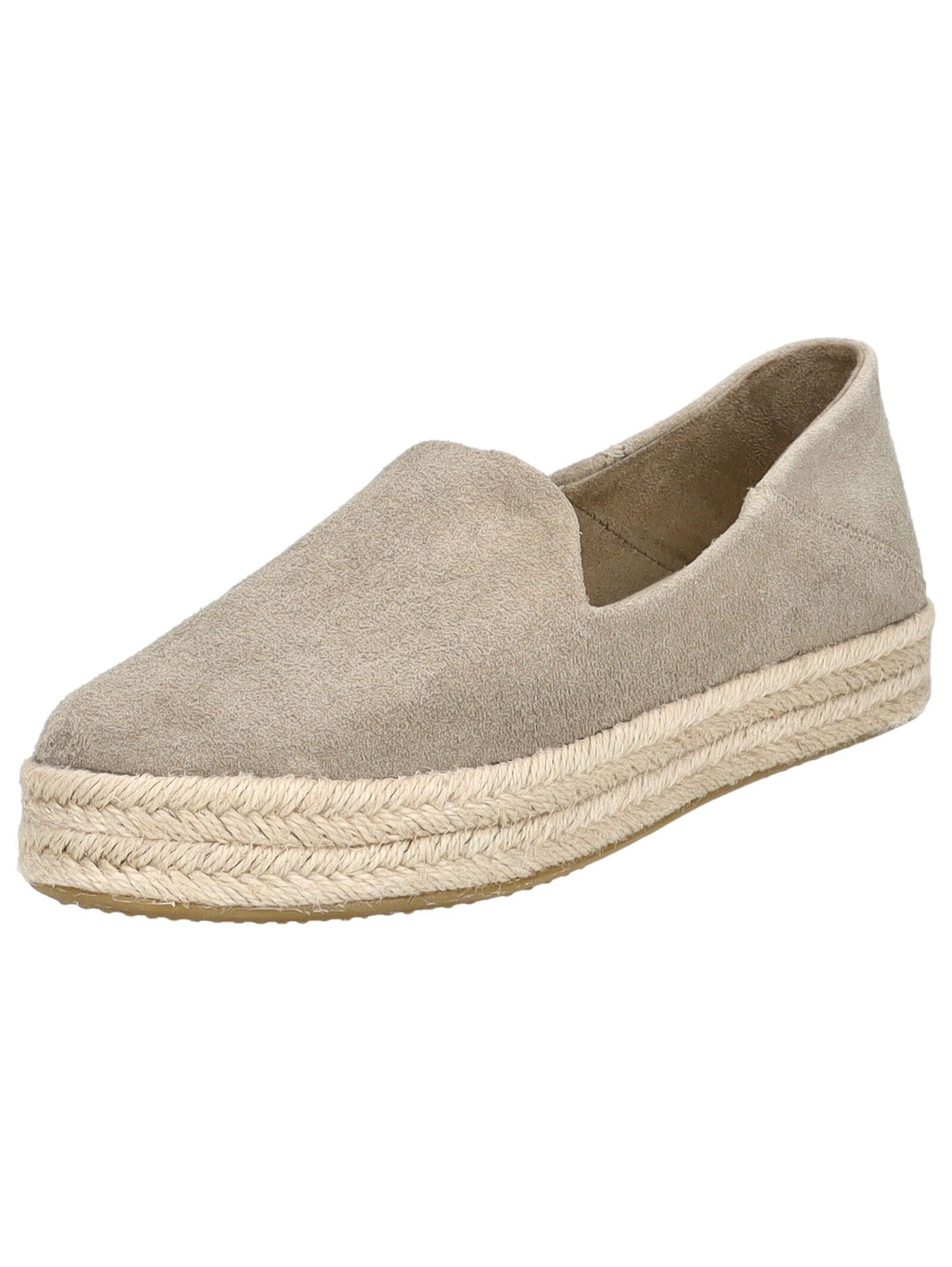 Espadrille TOMS "TOMS Halbschuhe Veloursleder", Damen, Gr. 37,5, beige (natural), Veloursleder, Schuhe Espadrille