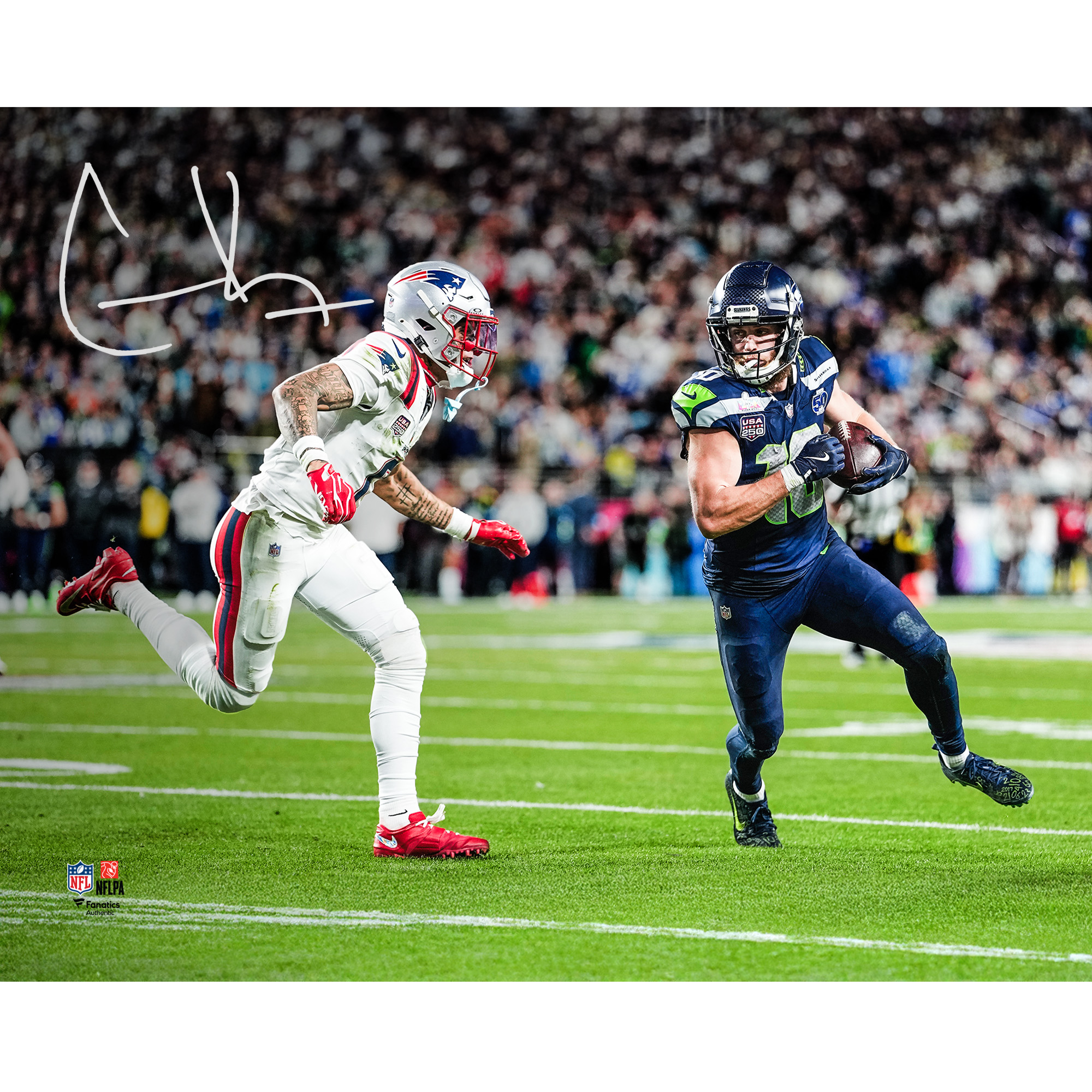 "Cooper Kupp, Seattle Seahawks, signiertes Foto (8" x 10") der Super Bowl LX Champions" Image