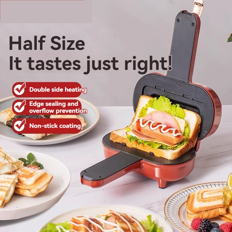 Multifunktionale halbteilige Frühstücksmaschine, kleine Haushalts-Sandwichmaschine, Haushalts-Toaster-Toaster Image