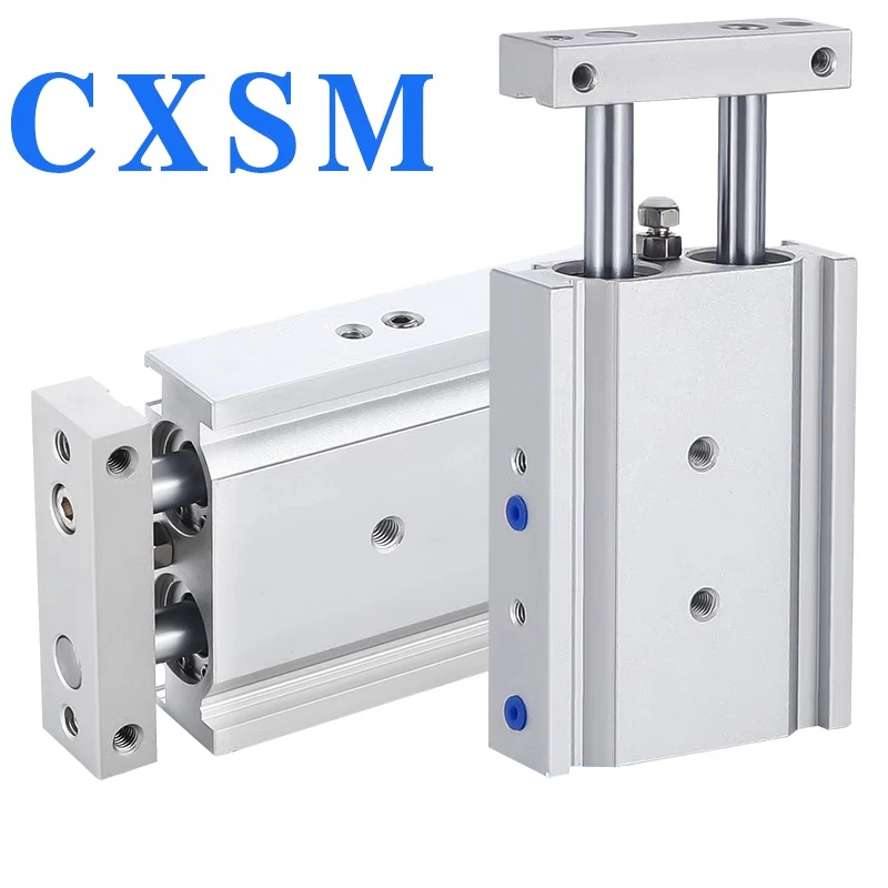 CXSM6 CXSM10 CXSM15 CXSM20 CXSM25 CXSM32 Doppelkolbenstange SMC Typ CXSM Pneumatischer Doppelachsen-Doppelstangenzylinder Image