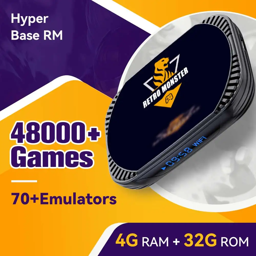 Retro-Videospielkonsole EmuELEC 4.6 + ATV 11 S905X4 48000 + Spiele mit 70 + Emulatoren für PS1/PSP/N64/MAME/Sega Saturn 4K UHD-Ausgang Image