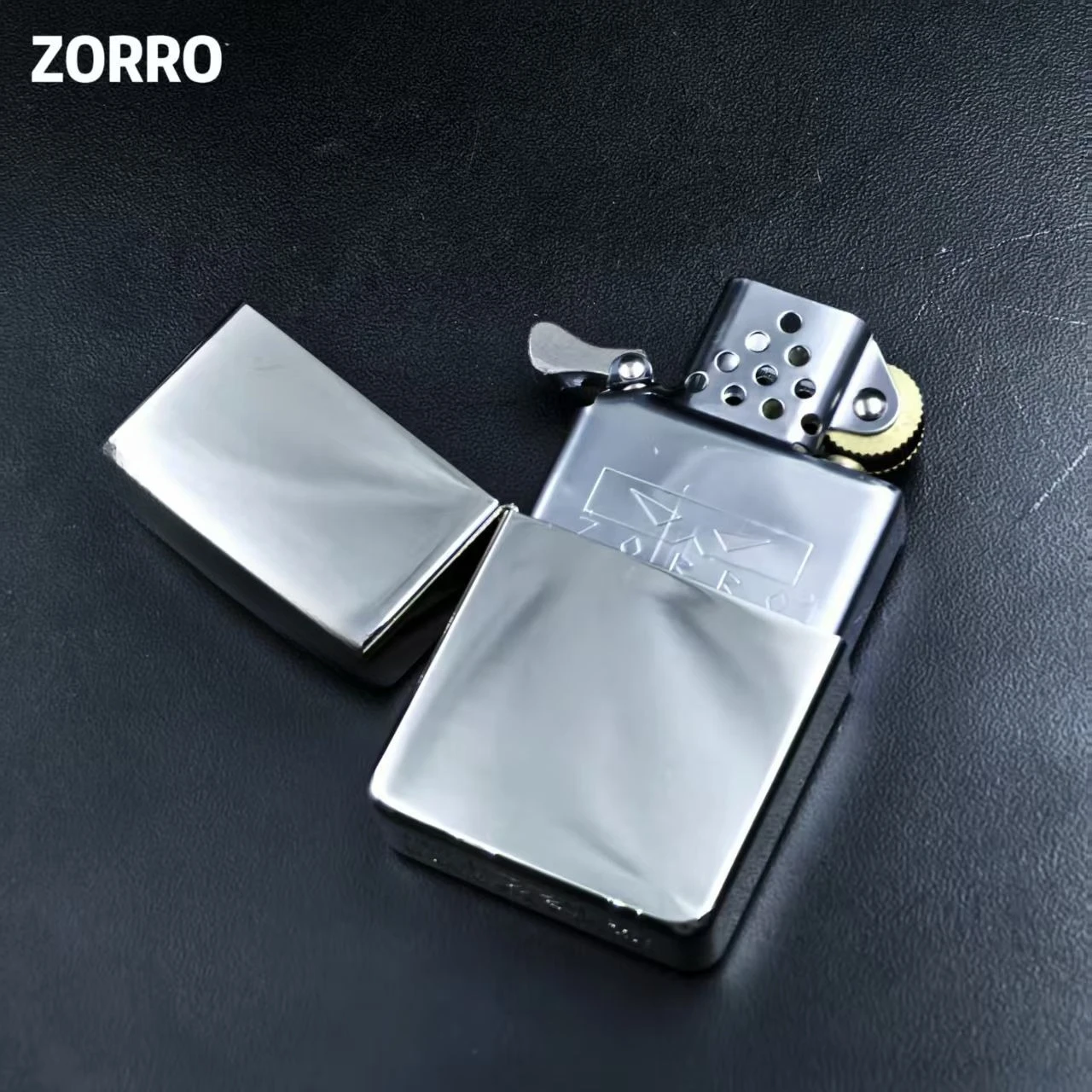 ZORRO 910S Nickel-Silber 1941 Feuerzeug, Dickwandiges Feuerzeug, Zigarettenzubehör, Geschenk für Männer Image