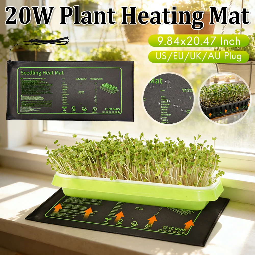 Sämlings-Heizmatte für die Saatgutanzucht und Pflanzenkeimung im Innenbereich der Sämlings-Heizmatte für Hydrokultur, wasserdicht Image