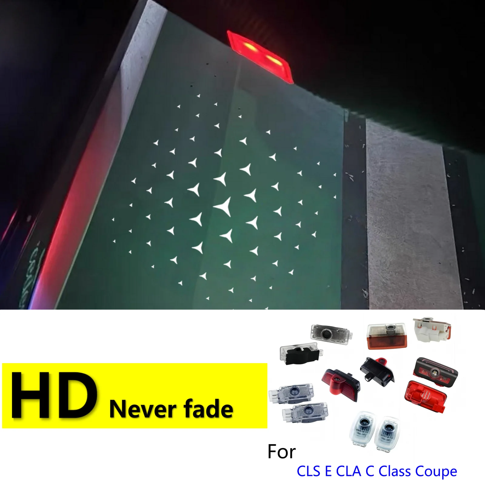 HD 2 Stück Für Mercedes Benz W206 W205 W204 W203 W213 W212 CLS E CLA C Klasse Amg Coupe C205 Auto LED Tür Projektor Licht Zubehör Image