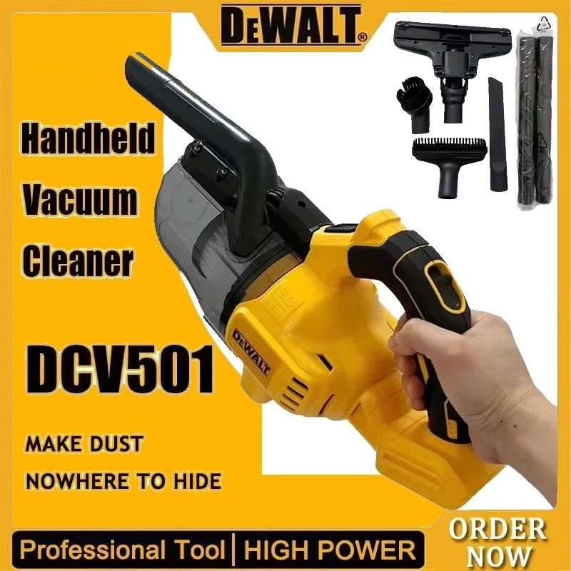 DEWALT DCV501 Trockener Handstaubsauger Tragbarer Bürstenloser Fahrzeugmontierter Bodenreiniger Haushalts-Elektrowerkzeug FitHome Auto Image