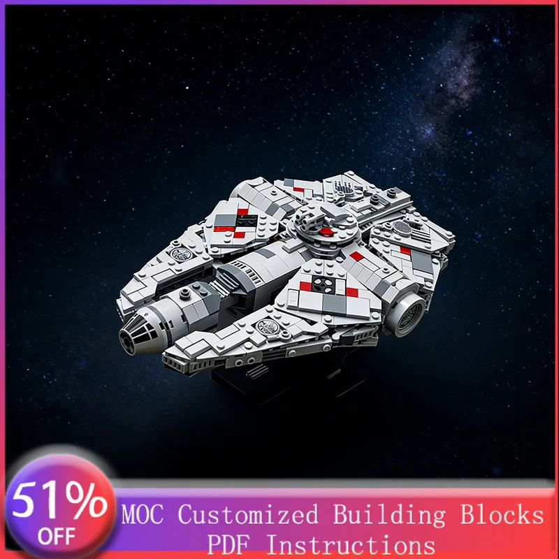 910-teiliges Weltraum-Kriegsmodell Otana aus 75375 Falcon MOC Anpassbare Modulare Bausteine Lehrreiches DIY-Spielzeug für Jungen Urlaubsgeschenk Image