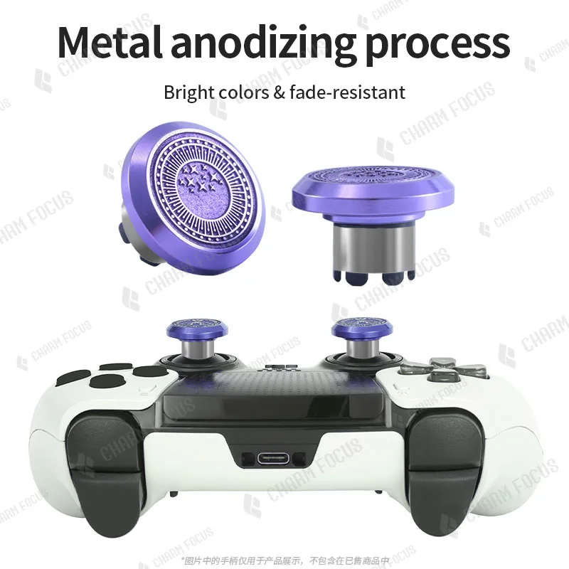 PS5-Kanten-Controller, 6-in-1-Metall-Daumenstangen-Joystick-Abdeckung, 2 Swap-Stange, 4 Metall-Trigger-Taste hinten aus Metall Image