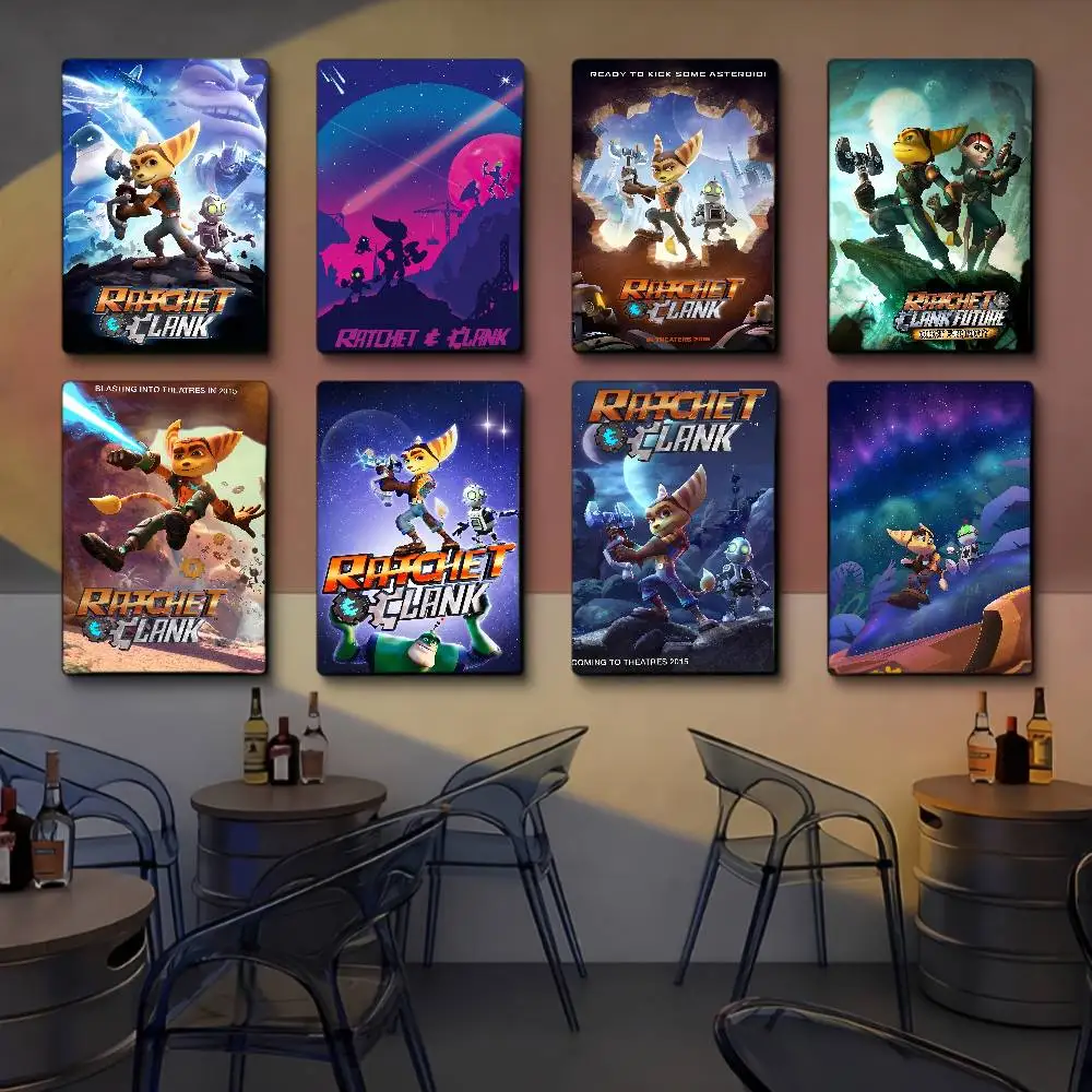 Spiel Ratchet & Clank Klassisches Anime-Poster, wasserfester Papieraufkleber, Kaffeehaus, Bar, Zimmer, Wanddekoration Image