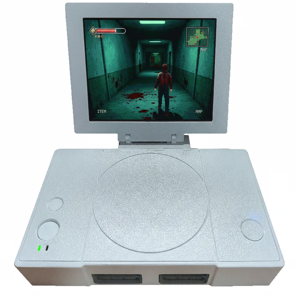 PS1 XStation Tragbare AIO-Konsole - 8-Zoll-LCD-Faltbildschirm | Original PU-18 Motherboard | Eingebaute XStation ODE | Duale Lautsprecher Image