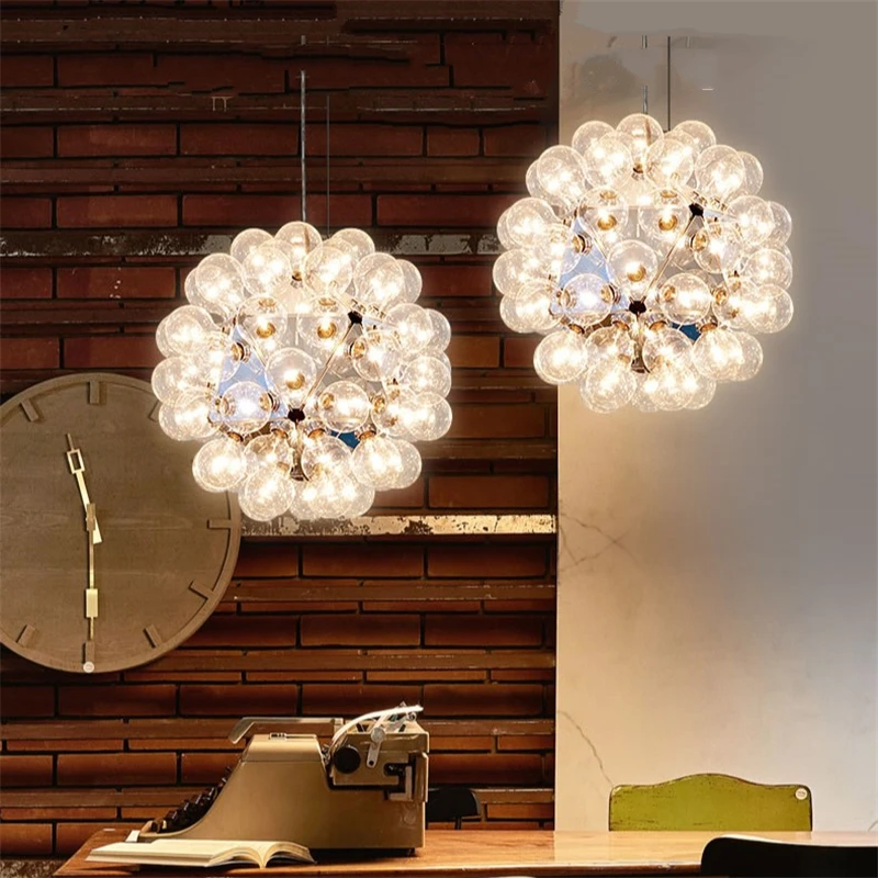 Nordic Klarglas Blase Lampe Designer Taraxacum Lampe für Schlafzimmer Wohnzimmer Bar Villa Dekor LED Esstisch Hängelampe
