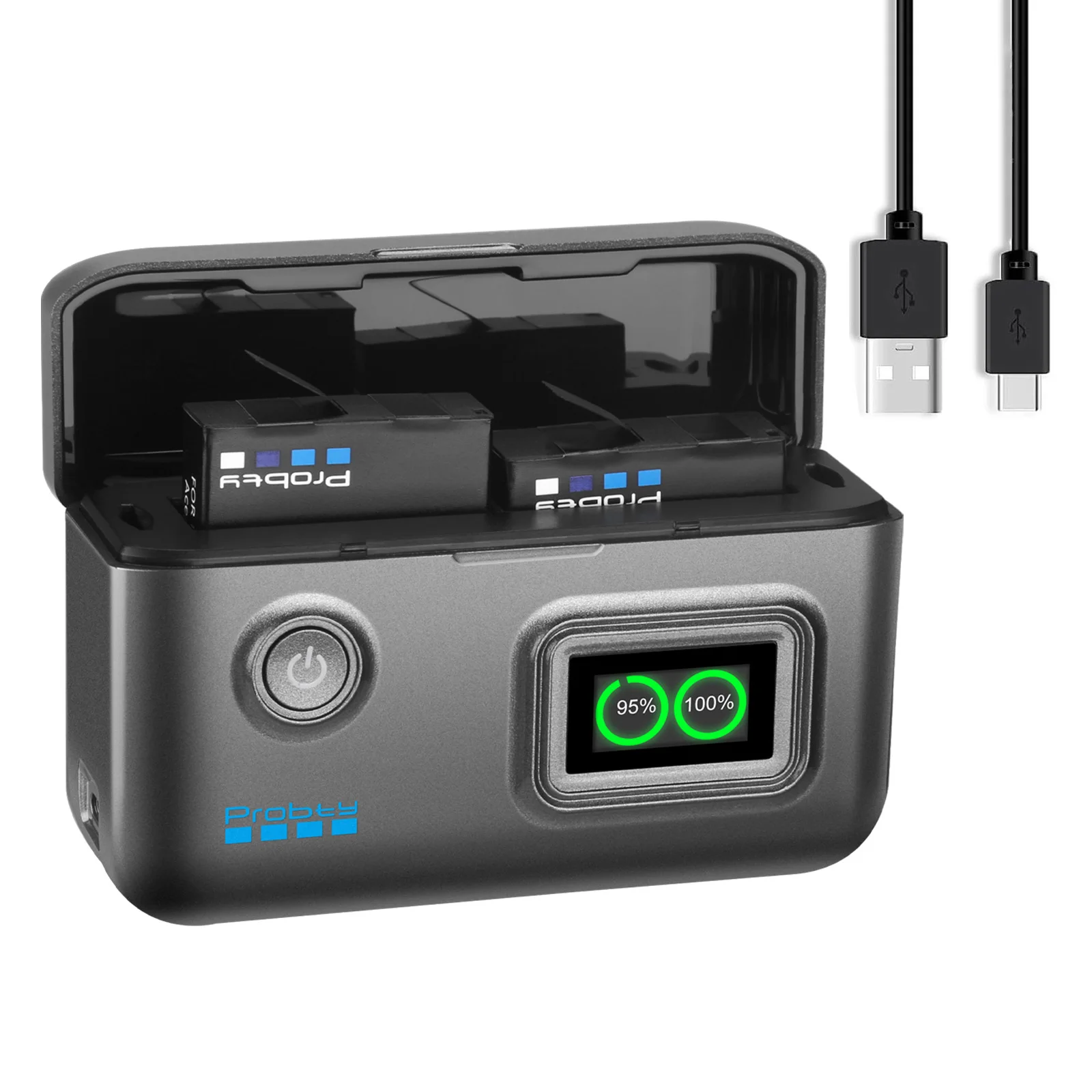 2200 mAh Akku für Insta360 Ace Insta360 Ace Pro Insta360 Pro 2 Kamera Akku mit 2 Steckplätzen LCD Schnellladegerät Image