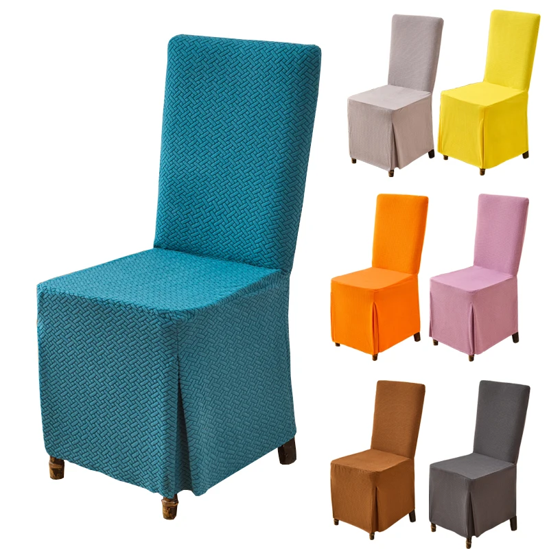 Esszimmerstuhlbezüge Stretch Jacquard Parsons Stuhlhussen Super Fit abnehmbare waschbare Küchenstuhl-Schutzhülle Image