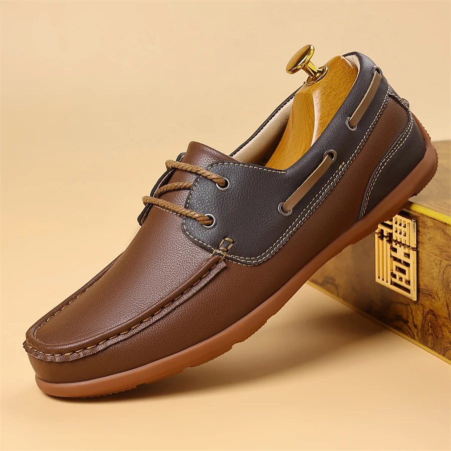 Herren Loafer Schuhe Hochwertige Handgefertigte Verschleißfeste PU-Leder Freizeitschuhe Business Luxus Designer-Schuhe zum Autofahren