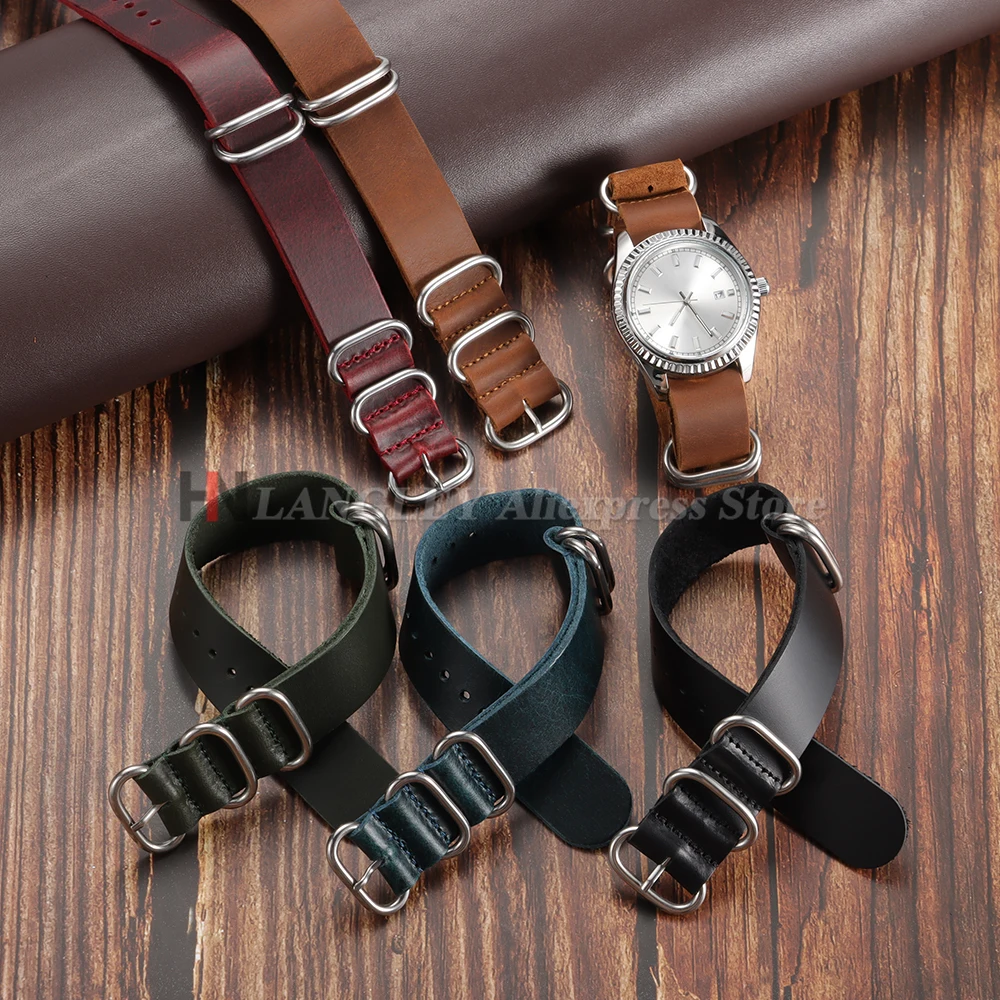 18mm 20mm 22mm Vintage Rindsleder-Uhrenarmband für Huawei Watch Gt5/Gt4 für Smartwatch Grün Schwarz Braun Sport-Sicherheitsgurt