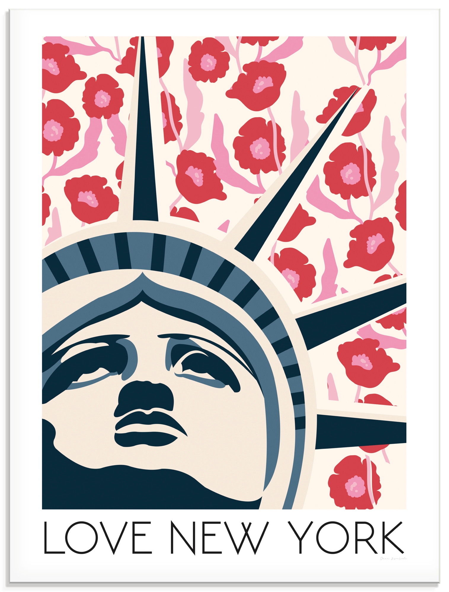 Glasbild ARTLAND "Love New York", farbe bild(er): rot, B/H/T: 45cm x 60cm x 1,1cm, Glasbild Elemente der Architektur Hochformat, 1 Stk., Bilder, in verschiedenen Größen