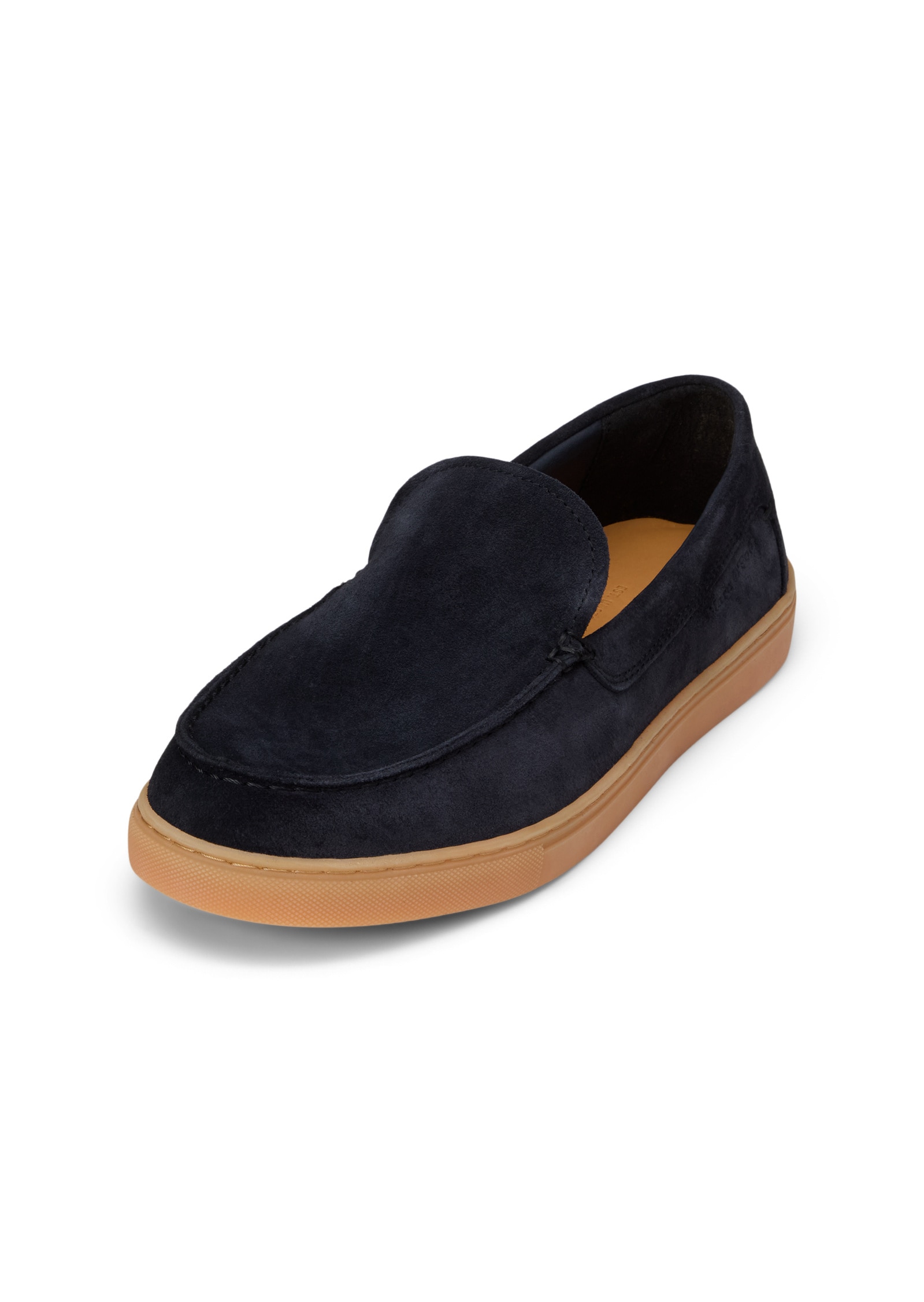 Loafer MARC O'POLO "aus Veloursleder", Herren, Gr. 45, schwarz navy, Obermaterial: 100% Leder (Rind), unifarben, Schuhe Loafer