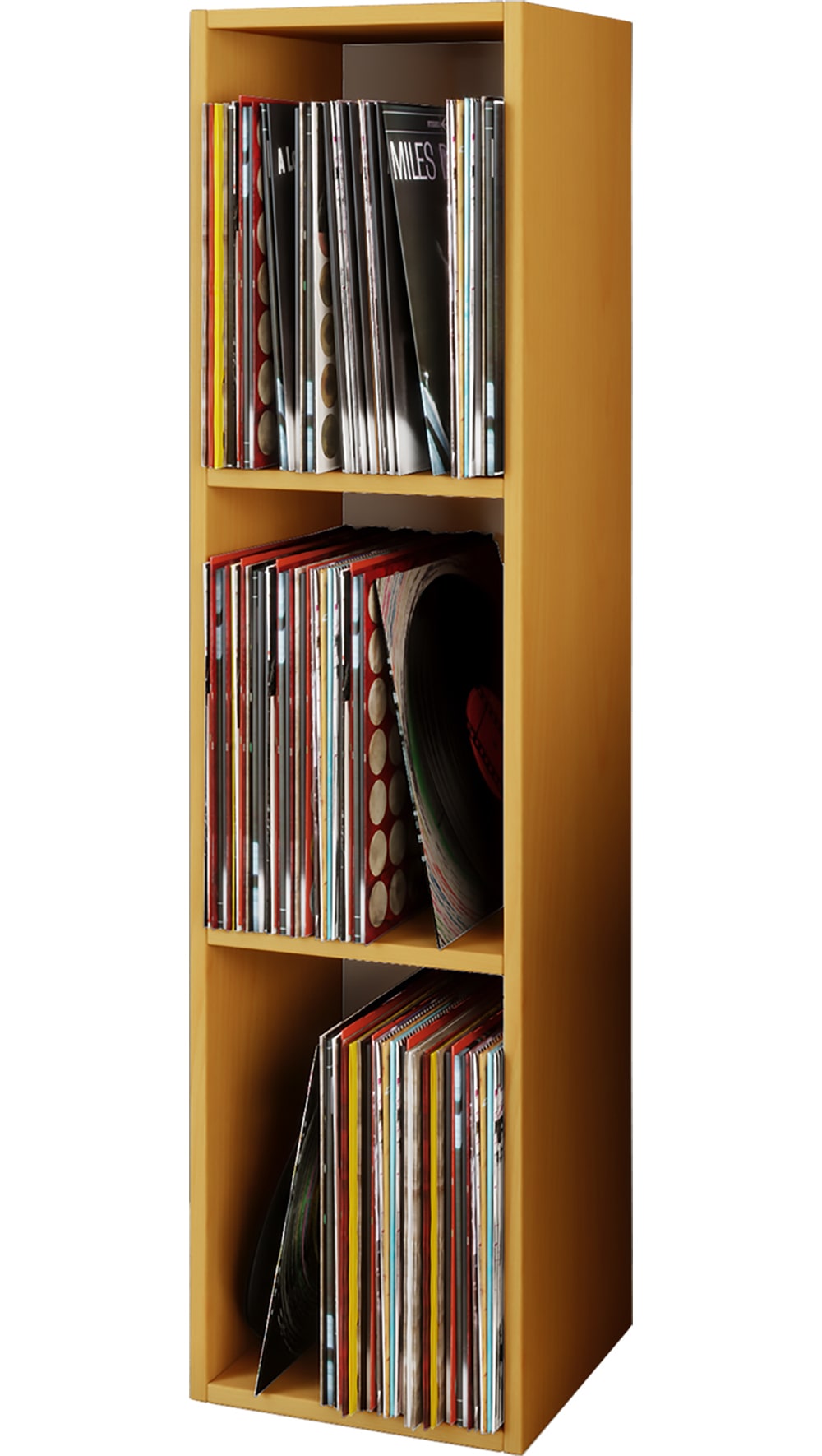 Media-Regal VCM "Holz Schallplatten LP Stand Regal Platto 3fach", buche, B:34cm T:30cm, Regale