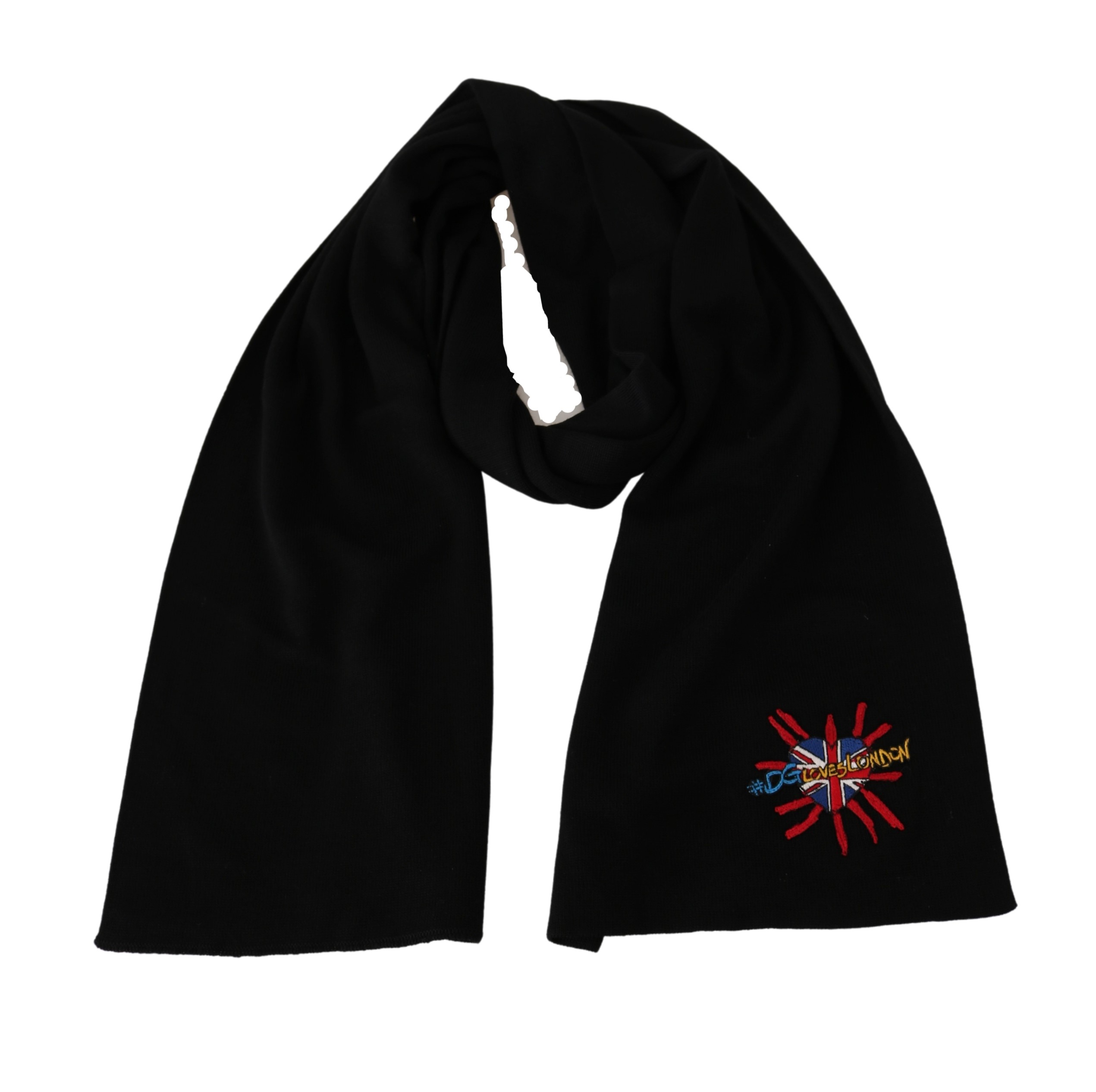 Dolce & Gabbana Schwarz #DGLovesLondon Wickelschal Wolle Schal