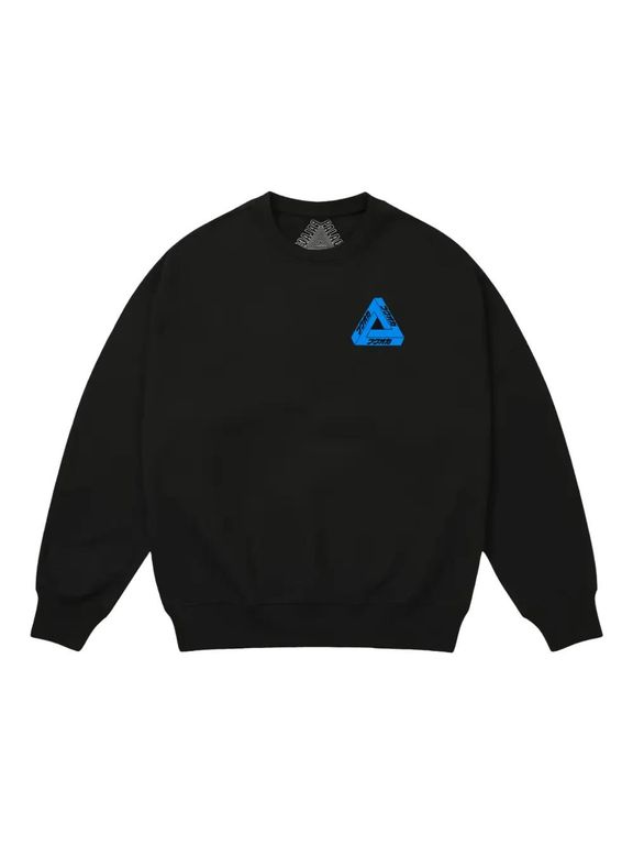 Fukuoka Tri-Ferg Crew-Neck Sweatshirt - Black - Palace Sweats