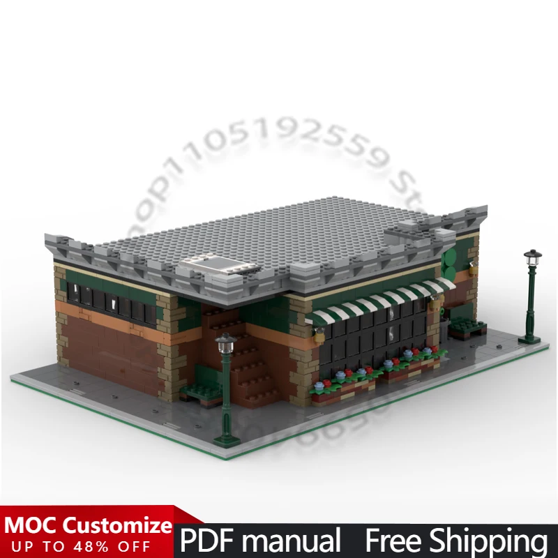 1600 Teile Stadt-Ingenieur-Sitcom-Suite Pub MOC Anpassbare Modulare Bausteine Kreatives Design DIY Jungen Montage-Spielzeug Geschenk Image