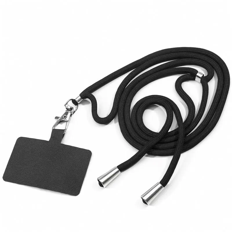 Universal Phone Lanyard with Patch Anti-Lost Neck Strap for Smartphones Crossbody Phone Holder with Card Slot Compatibility