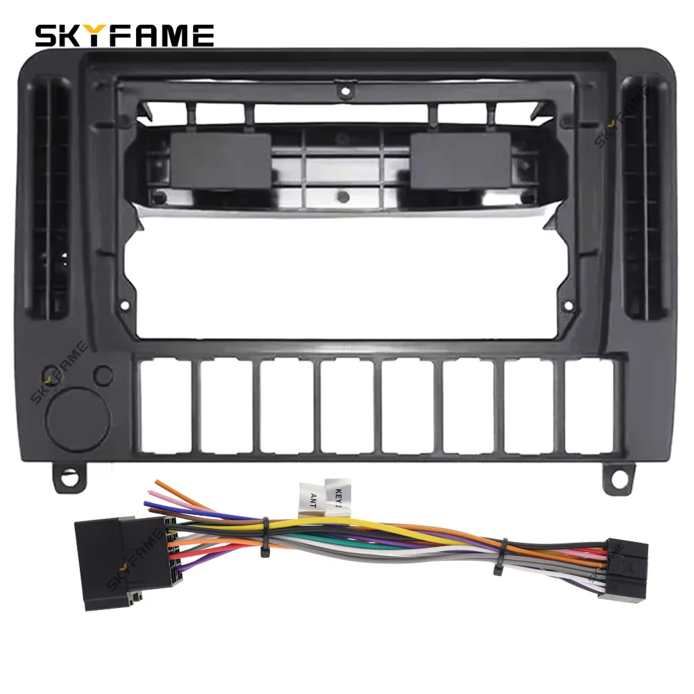 SKYFAME Autoradio-Einbaurahmen Android Radio Audio Armaturenbrett-Adapterkit für Audi 100 C4 S4 A6 S6 RS6 Image
