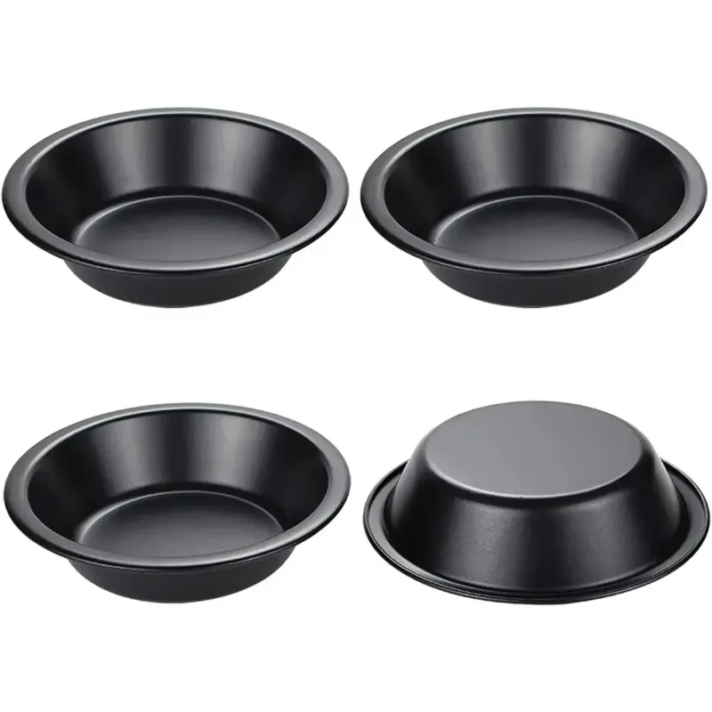 Zum Backen von Ofen und Instant-Topf. Neue 2/4/8-teilige Mini-Pie-Pfannen, 5-Zoll-Pie-Dosen, antihaftbeschichtetes rundes Brot- und Fleischbackgeschirr Image