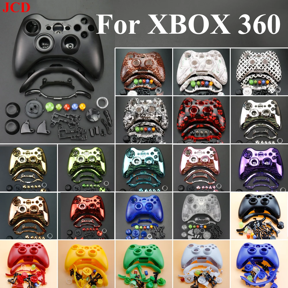 1Set Für XBOX 360 Wireless Controller Volle Fall Gamepad Gehäuse Shell Cover mit Tasten Kits Analog Stick Stoßstange zubehör