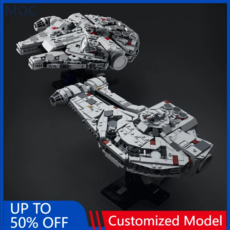 883 Teile Star Scuffle Dash Rendar's Outrider aus 75375 Falcon MOC Anpassbarer Modularer Baustein Einfaches DIY-Montage-Spielzeug Geschenk Image