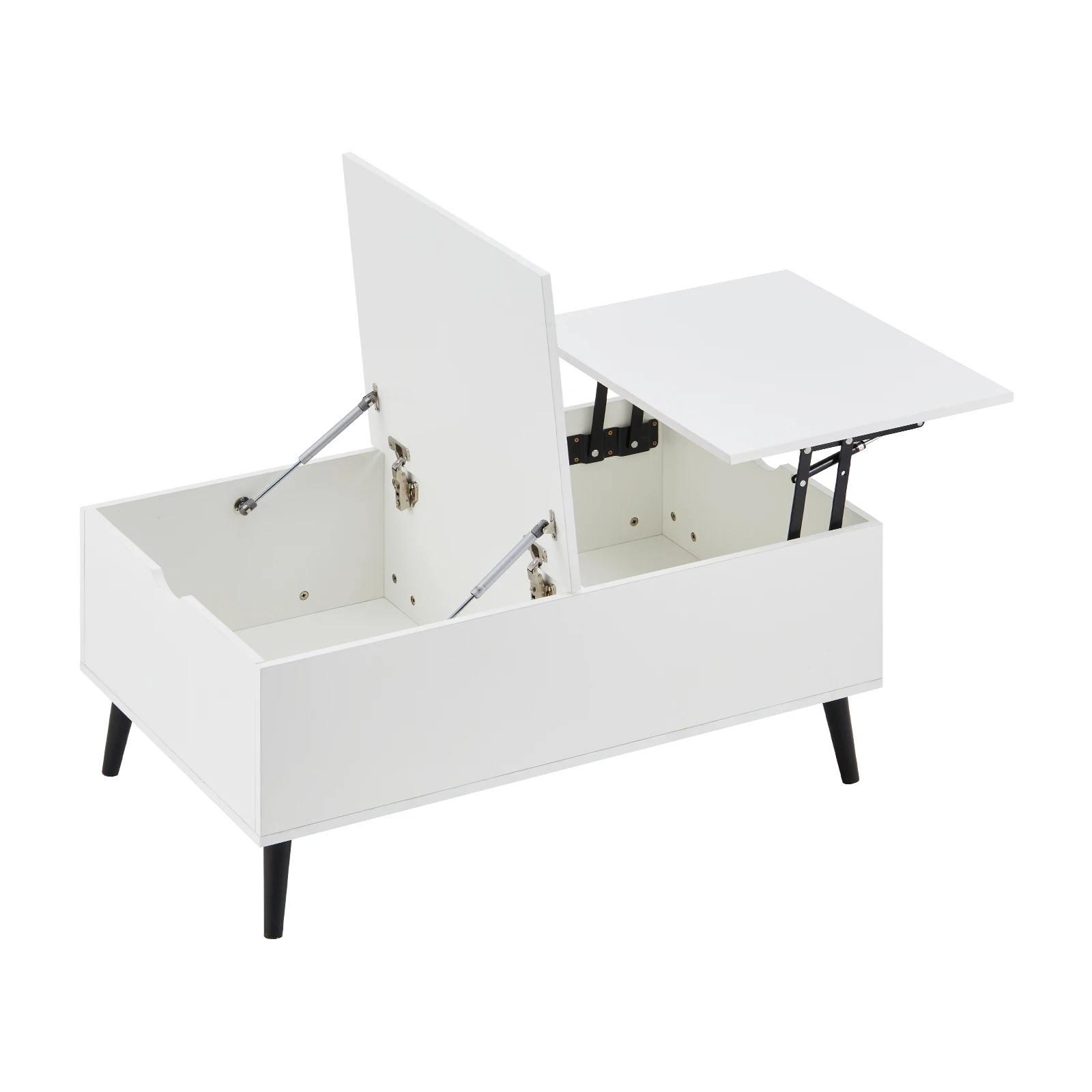 Couchtisch,Sofatisch höhenverstellbarer,Versenkbarer Wohnzimmertisch,Hubplatte Beistelltisch