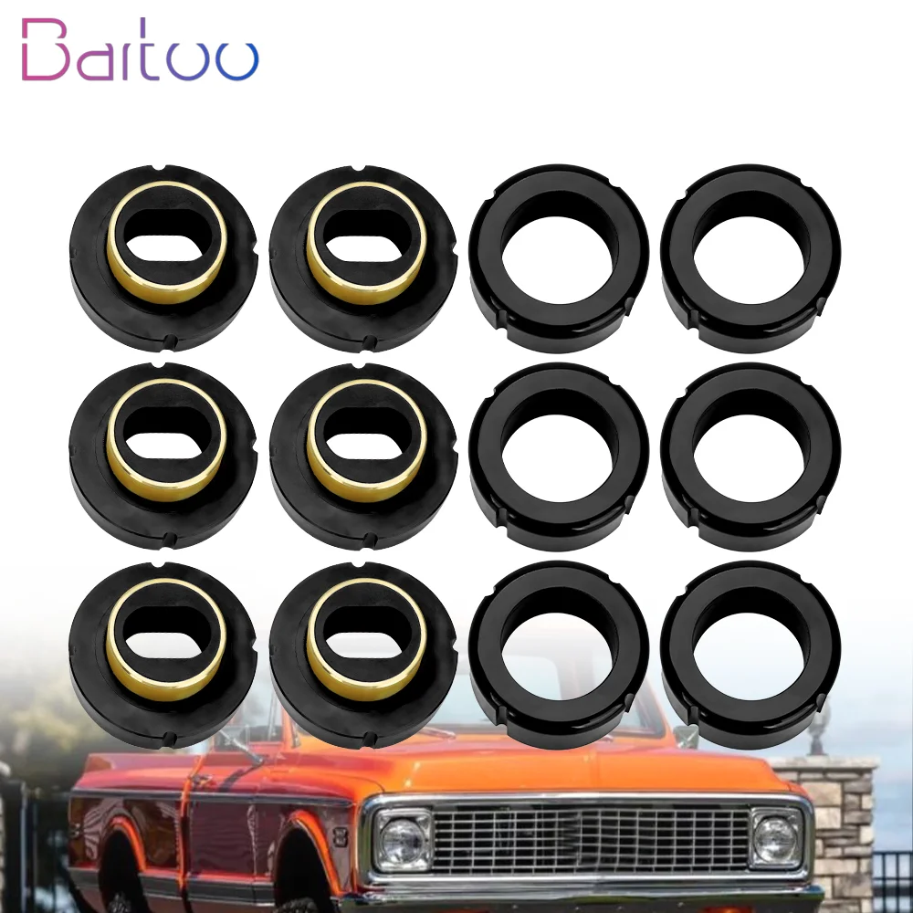 Body Cab Mount Bushing Kit 7-108 für GMC C1500 C2500 K1500 K2500 kompatibel mit Chevy C10 C20 K10 K20 K30 1981-1987 SFN209 Image