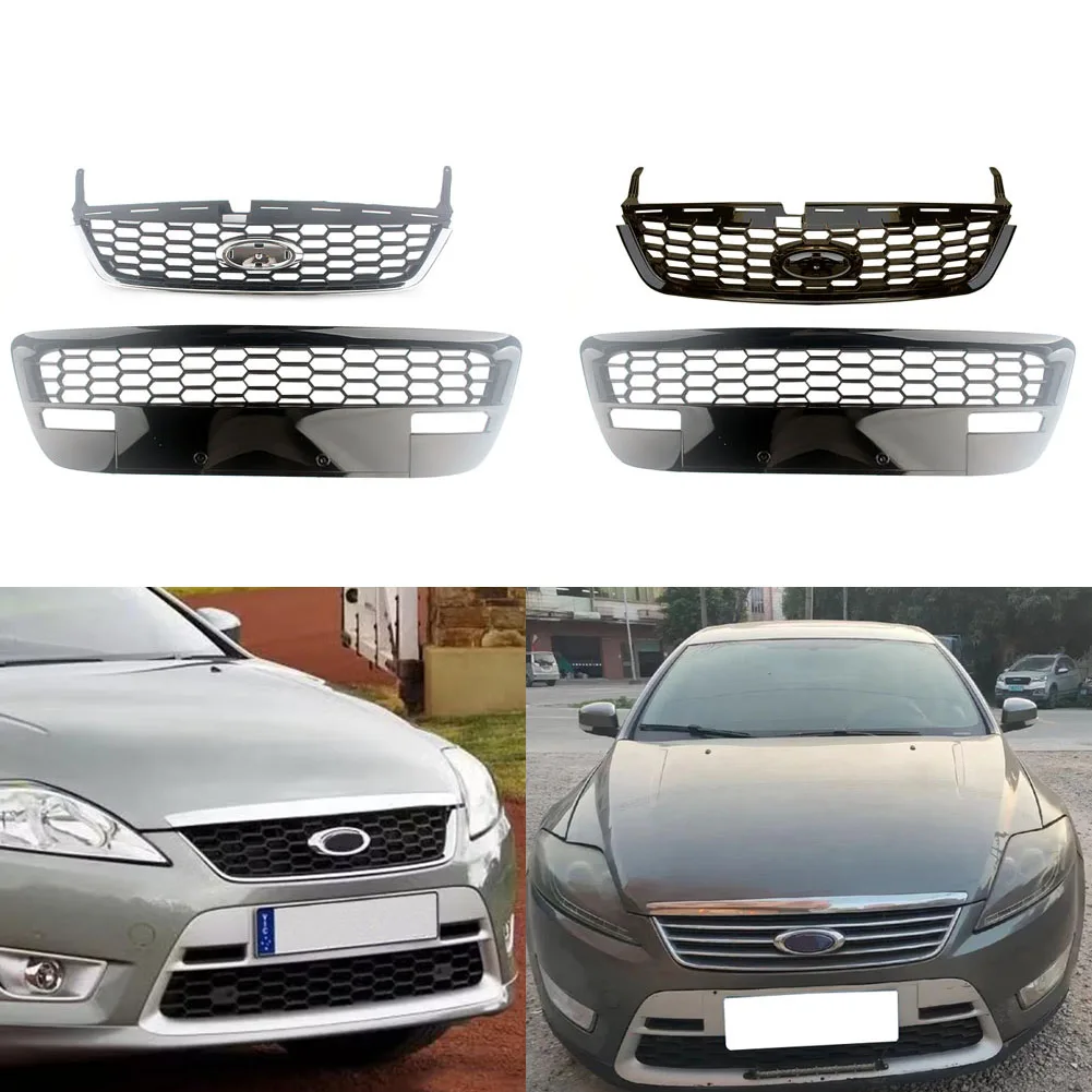 Honeycomb Style Kühler vorne oben unten Racing Facelift Grille Abdeckung für Ford Fusion Mondeo 2007 2008 2009 2010 MK2 Image