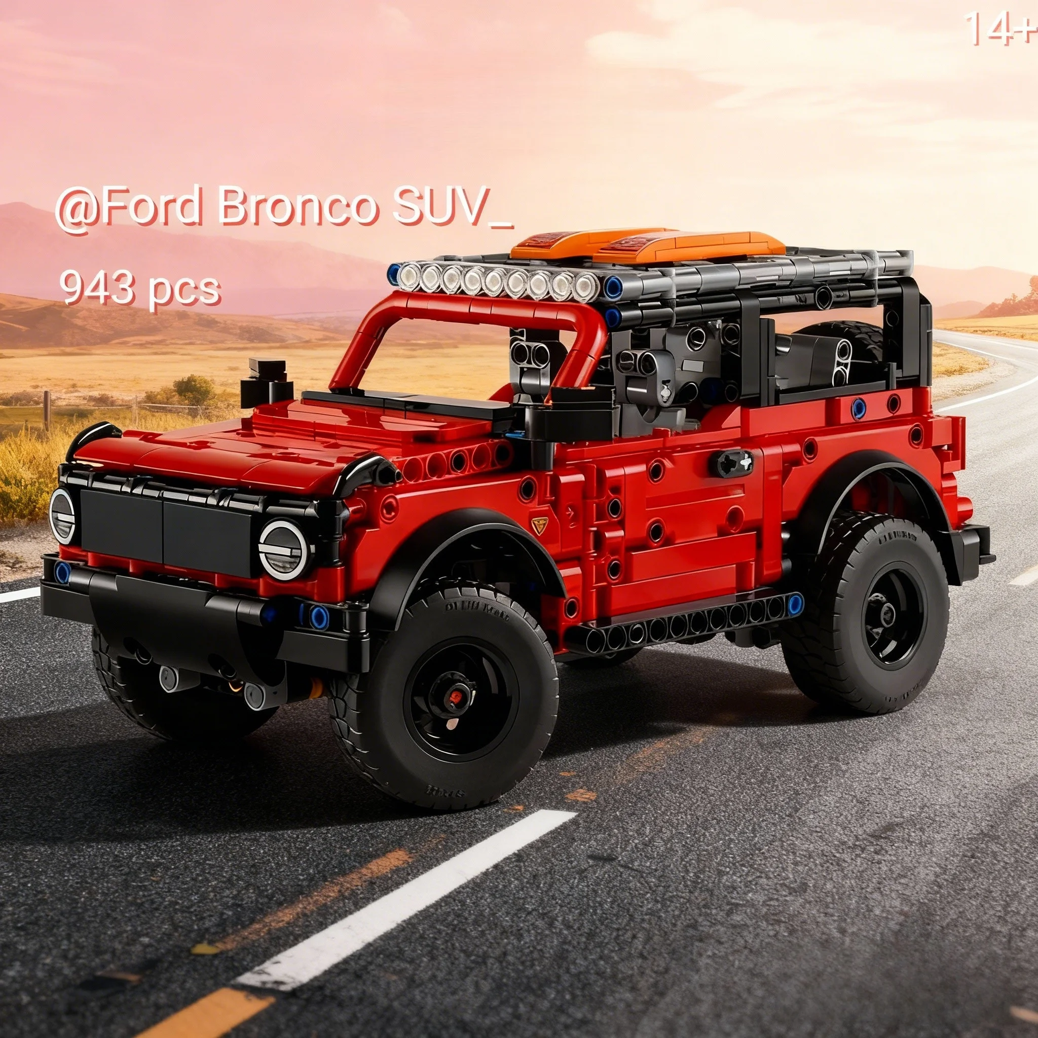2026 NEU 943-TEILIGER Technischer Bronco-Rennwagen Baukasten 42213 Spielzeugauto für Kinder Montagemodell Feiertagsgeschenke Image