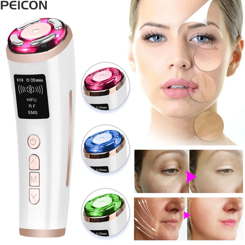 Hifu Face Lifting Maschine Anti-Aging Gesichtsmassagegerät EMS Gesichts Mikrostrom Gesichtsmassagegerät Hautverjüngung Mini Hifu Maschine Image