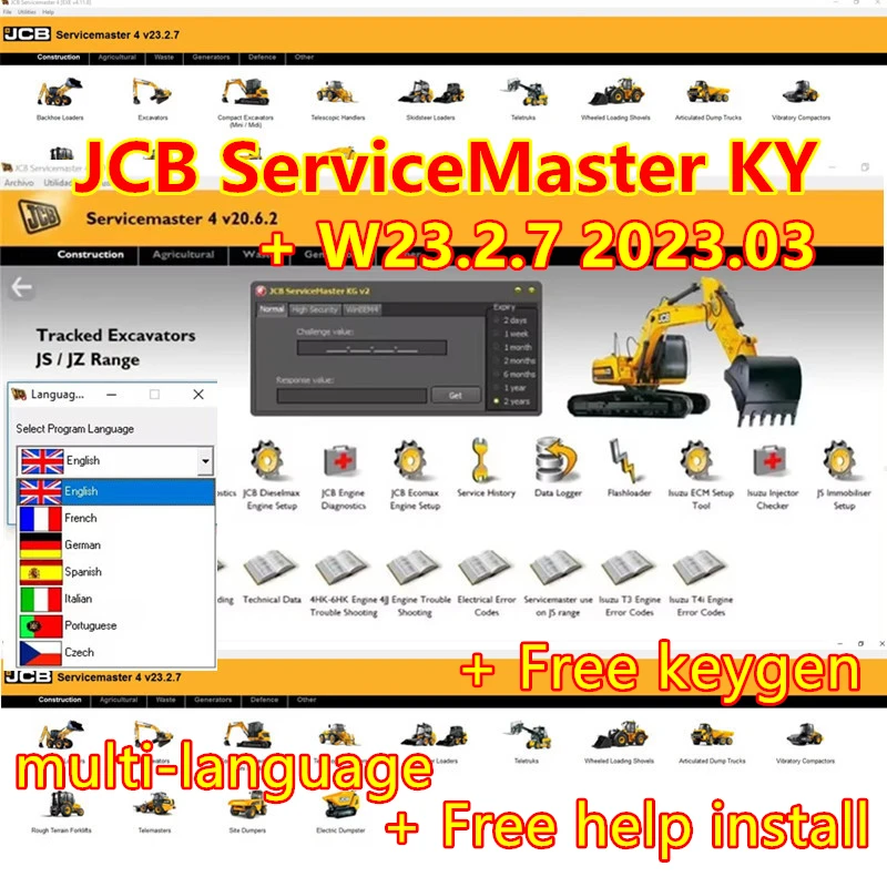 JCB ServiceMaster 4 (23.2.7) [2023/03] Diagnosesoftware + JCB-Schlüsselgenerator vollständig entsperrt + kostenlose Installationsunterstützung Image
