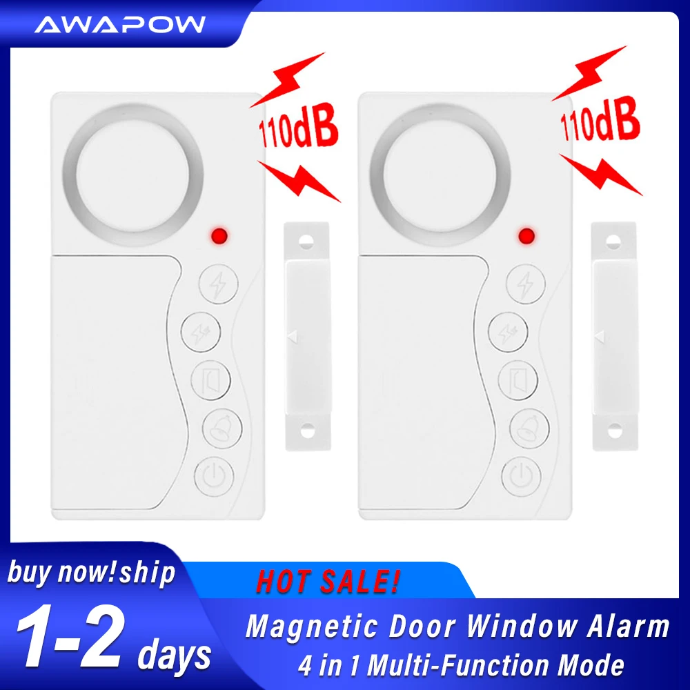 Awapow Kühlschrank Alarm Drahtlose Tür Und Fenster Verzögerung Induktion Alarm Sicherheit Anti-diebstahl System Set Smart Home Tür Magnetische Image